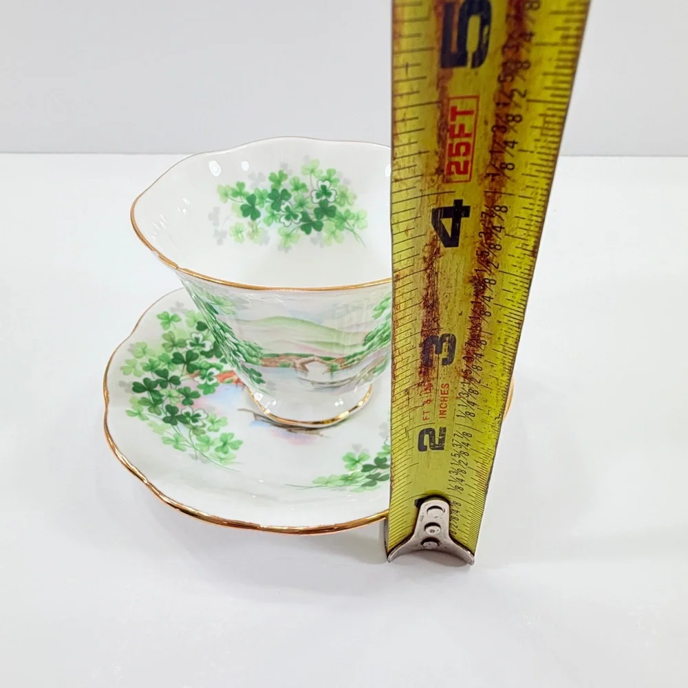 Royal Albert Teacup Cup & Saucer, Ancestral Series Ireland Emerald Isle Shamrock